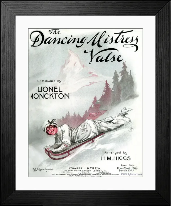 Framed Print : Music cover, The Dancing Mistress Valse Framed Print : Music cover, The Dancing Mistress Valse