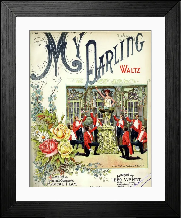 Framed Print : Music cover, My Darling Waltz Framed Print : Music cover, My Darling Waltz