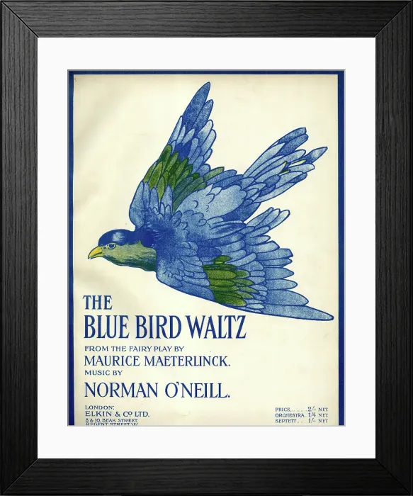 Framed Print : Music cover, The Blue Bird Waltz Framed Print : Music cover, The Blue Bird Waltz