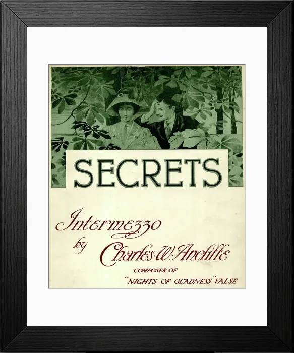 Framed Print : Music cover, Secrets, Intermezzo Framed Print : Music cover, Secrets, Intermezzo