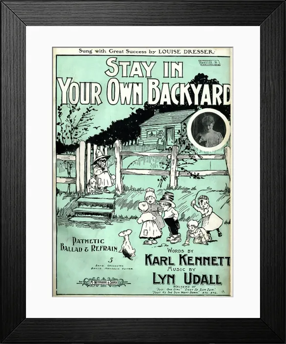 Framed Print : Music cover, Stay in Your Own Backyard Framed Print : Music cover, Stay in Your Own Backyard