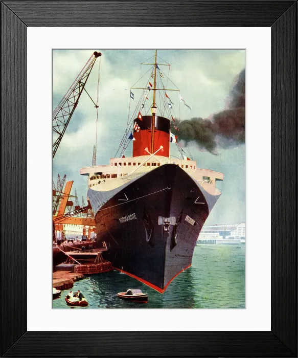Framed Print : Normandie, French transatlantic liner Framed Print : Normandie, French transatlantic liner