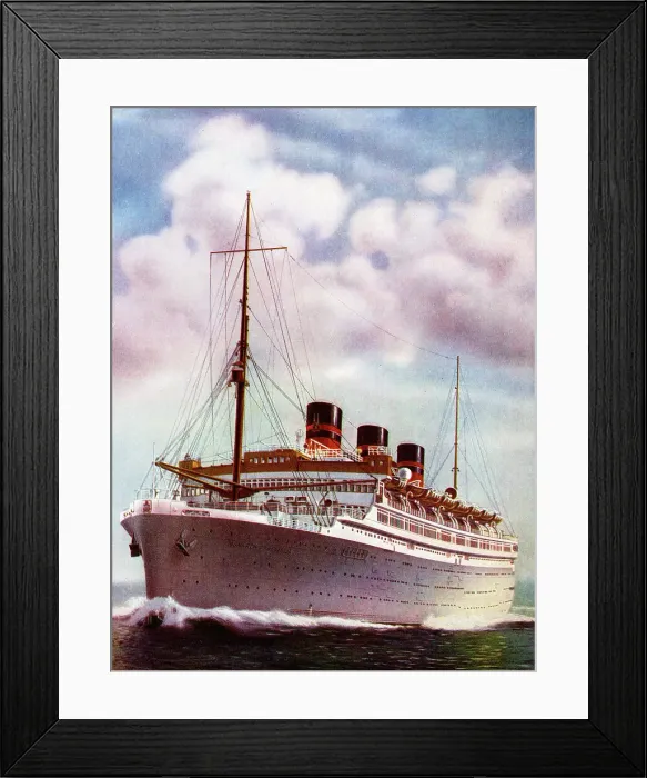Framed Print : Monarch of Bermuda, Furness Withy liner Framed Print : Monarch of Bermuda, Furness Withy liner
