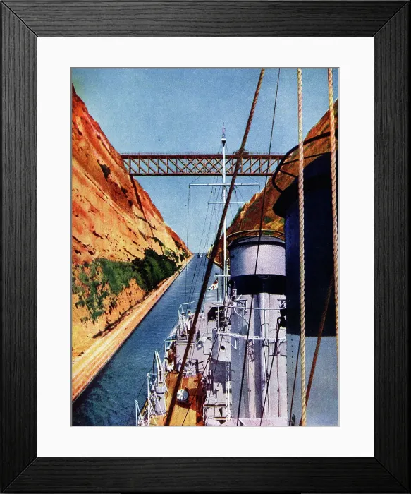 Framed Print : Ships in the Corinth Canal Framed Print : Ships in the Corinth Canal
