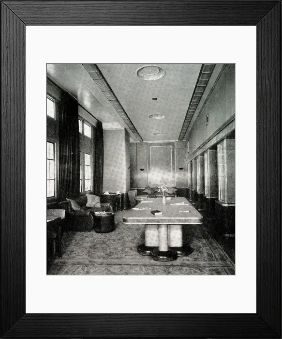 Framed Print : RMS Queen Mary, Library on the Promenade Deck Framed Print : RMS Queen Mary, Library on the Promenade Deck