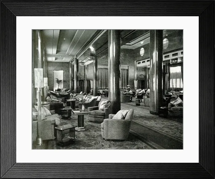 Framed Print : RMS Queen Mary, Main Lounge on Promenade Deck Framed Print : RMS Queen Mary, Main Lounge on Promenade Deck