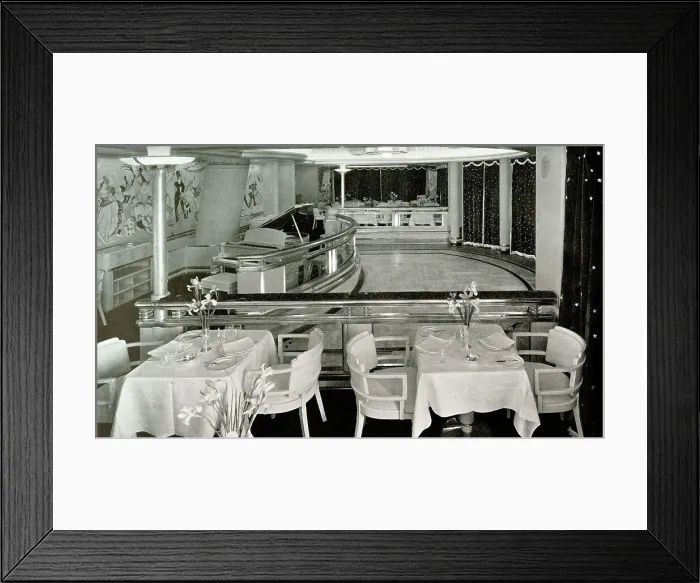 Framed Print : RMS Queen Mary, Veranda Grill on Sun Deck Framed Print : RMS Queen Mary, Veranda Grill on Sun Deck