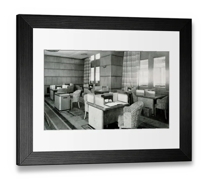 Framed Print : RMS Queen Mary, Writing Room Framed Print : RMS Queen Mary, Writing Room