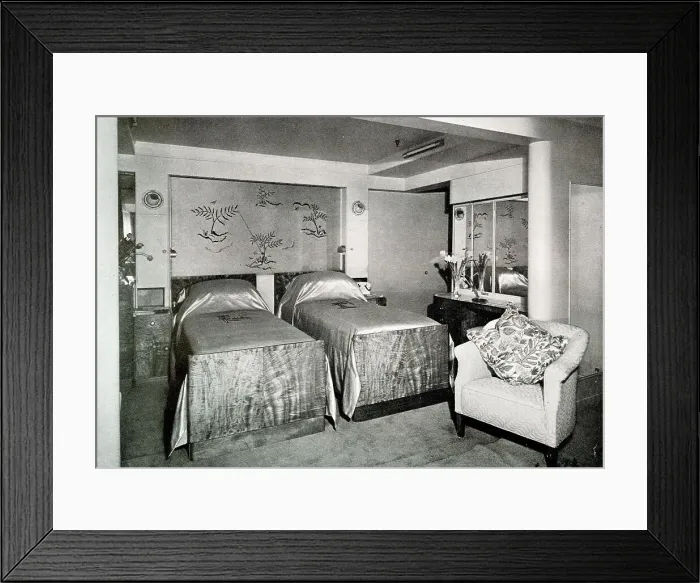 Framed Print : RMS Queen Mary, State Room in Cabin Section Framed Print : RMS Queen Mary, State Room in Cabin Section