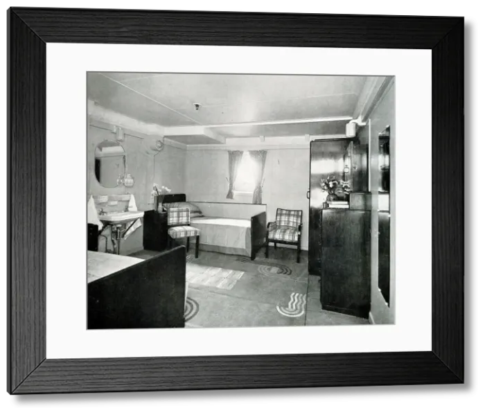 Framed Print : RMS Queen Mary, Stateroom in Tourist Class Framed Print : RMS Queen Mary, Stateroom in Tourist Class
