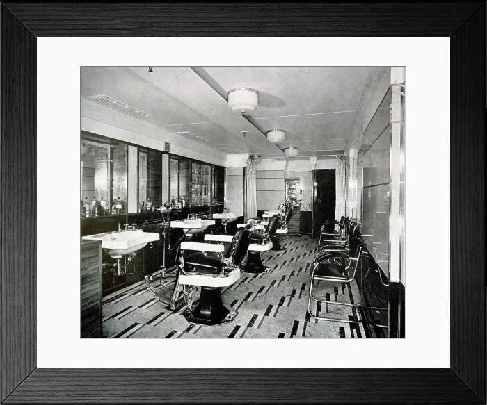 Framed Print : RMS Queen Mary, The Barbers Framed Print : RMS Queen Mary, The Barbers