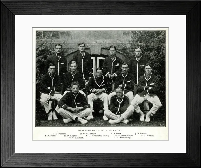 Framed Print : Marlborough College Cricket XI Framed Print : Marlborough College Cricket XI