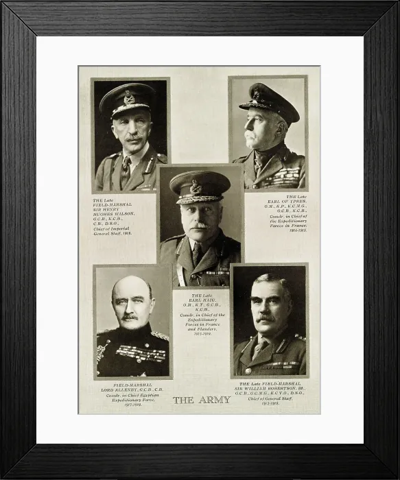 Framed Print : Army leaders during reign of King George V Framed Print : Army leaders during reign of King George V