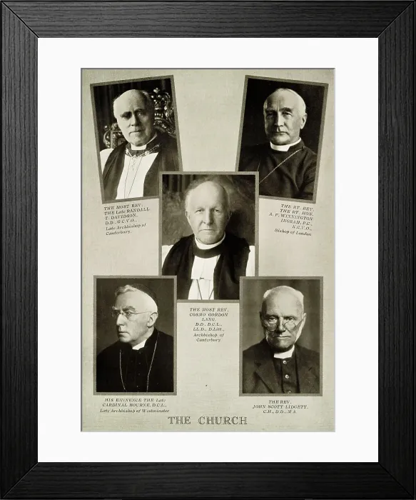 Framed Print : Church leaders during the reign of King George V Framed Print : Church leaders during the reign of King George V
