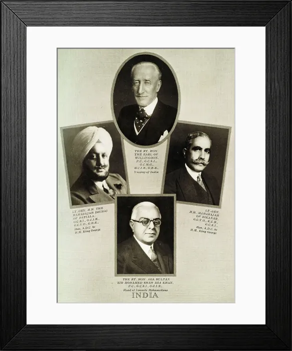 Framed Print : King George V's representatives in India Framed Print : King George V's representatives in India