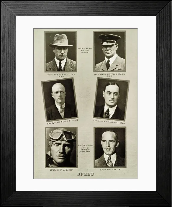 Framed Print : Pioneers in speed during reign of King George V Framed Print : Pioneers in speed during reign of King George V