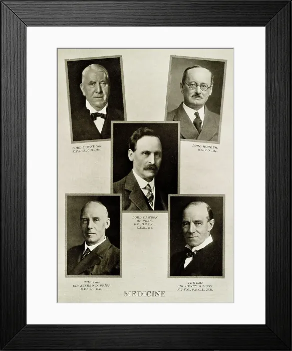 Framed Print : Leaders in medicine during the reign of King George V Framed Print : Leaders in medicine during the reign of King George V