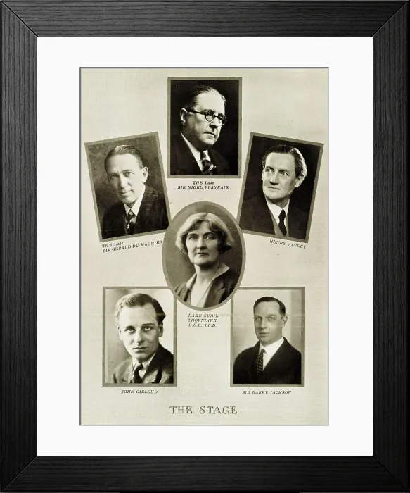 Framed Print : Leading actors during the reign of King George V Framed Print : Leading actors during the reign of King George V