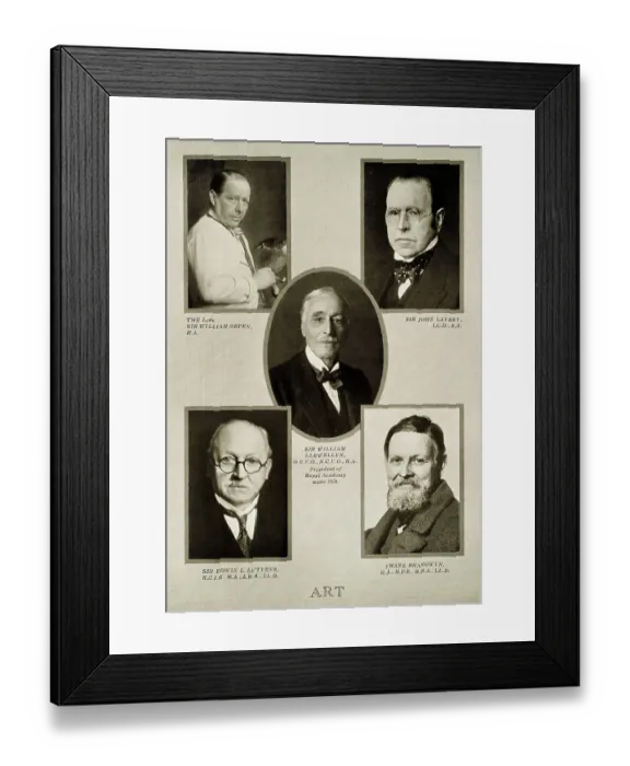 Framed Print : Artists and architects during the reign of King George V Framed Print : Artists and architects during the reign of King George V