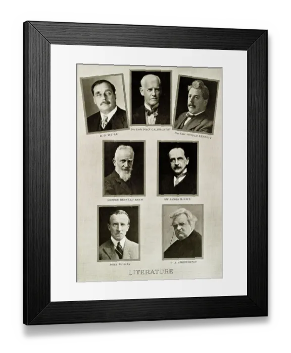 Framed Print : Leading writers during the reign of King George V Framed Print : Leading writers during the reign of King George V