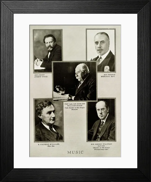 Framed Print : Leading musicians during the reign of King George V Framed Print : Leading musicians during the reign of King George V