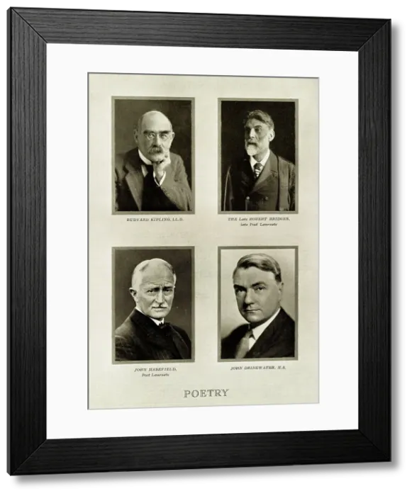 Framed Print : Leading poets during the reign of King George V Framed Print : Leading poets during the reign of King George V