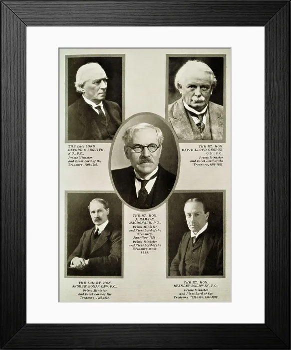 Framed Print : Prime Ministers during the reign of King George V Framed Print : Prime Ministers during the reign of King George V