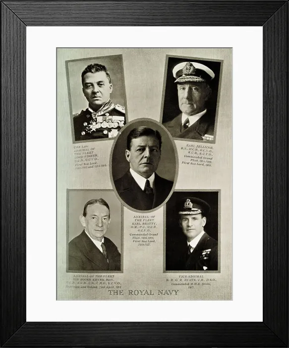 Framed Print : Royal Navy leaders during the reign of King George V Framed Print : Royal Navy leaders during the reign of King George V