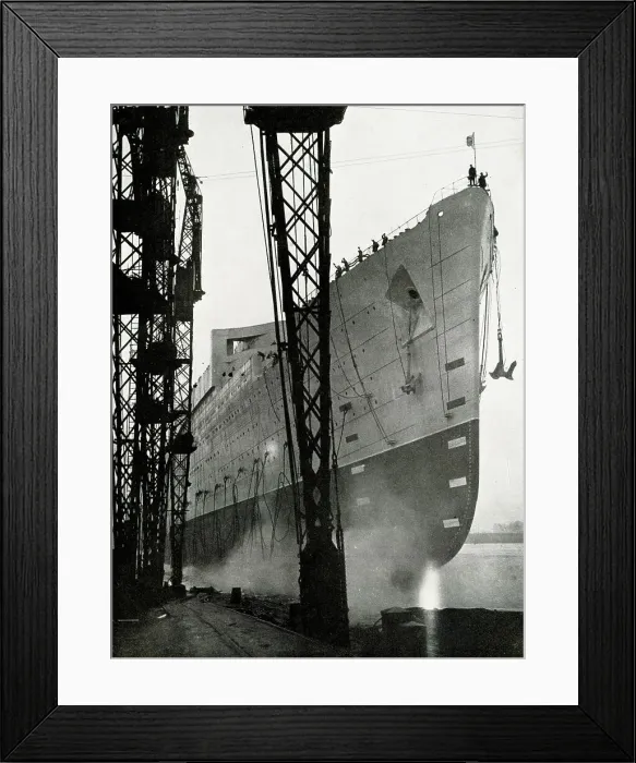 Framed Print : Launch of RMS Queen Mary, Clydebank Framed Print : Launch of RMS Queen Mary, Clydebank