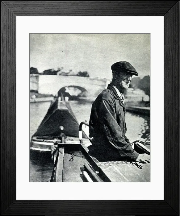 Framed Print : Typical canal boatman from a family of bargees, WW2 Framed Print : Typical canal boatman from a family of bargees, WW2