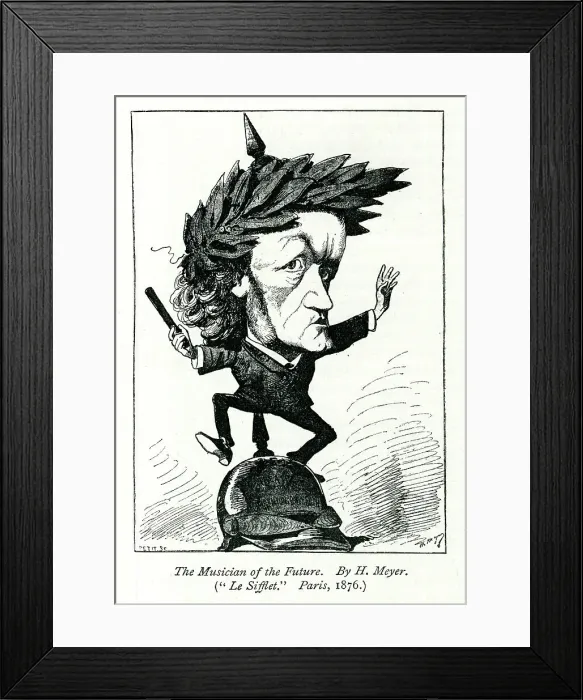 Framed Print : Caricature of Richard Wagner, German composer Framed Print : Caricature of Richard Wagner, German composer