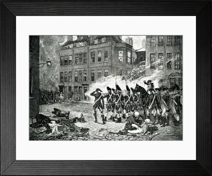 Framed Print : The Gordon Riots, street scene Framed Print : The Gordon Riots, street scene