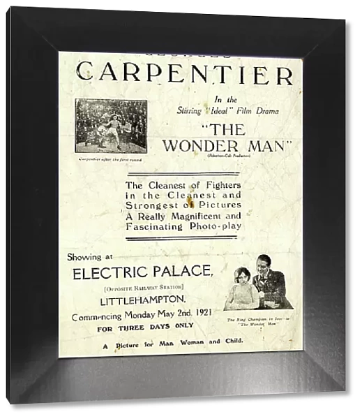 Georges Carpentier, boxer, in film The Wonder Man