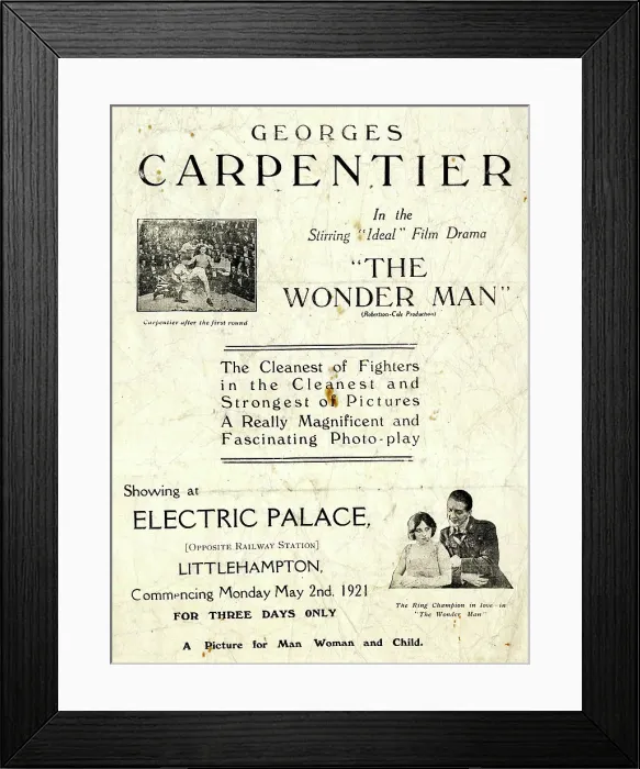 Framed Print : Georges Carpentier, boxer, in film The Wonder Man Framed Print : Georges Carpentier, boxer, in film The Wonder Man