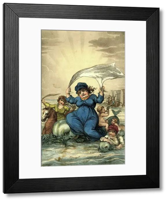 Framed Print : Widow Ducker and Her Nymphs at Scarborough, Yorkshire Framed Print : Widow Ducker and Her Nymphs at Scarborough, Yorkshire