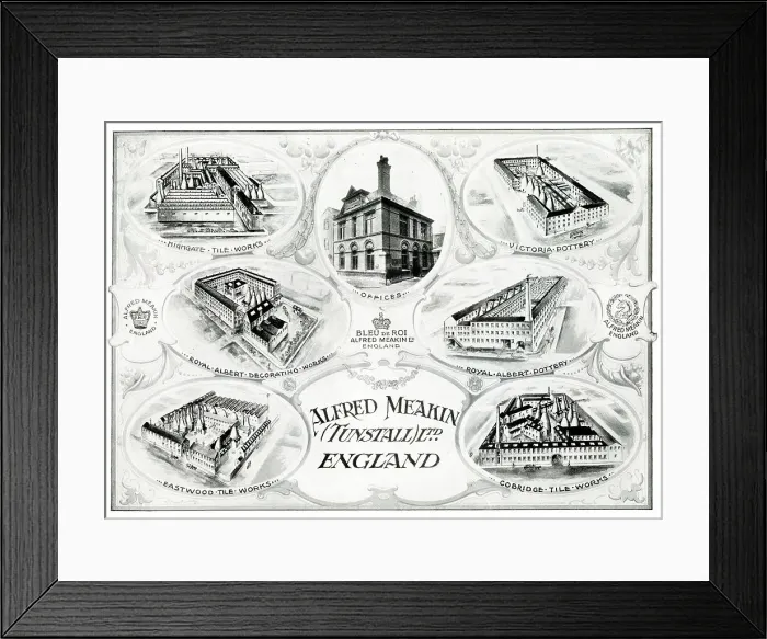 Framed Print : Alfred Meakin Potteries and Tile Works, Stoke on Trent Framed Print : Alfred Meakin Potteries and Tile Works, Stoke on Trent