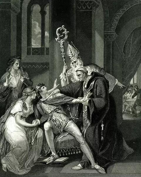 King Eadwig and Queen Aelfgifu, marriage annulled by Dunstan