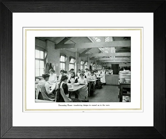 Framed Print : Decorating Room, transferring designs, Alfred Meakin Framed Print : Decorating Room, transferring designs, Alfred Meakin