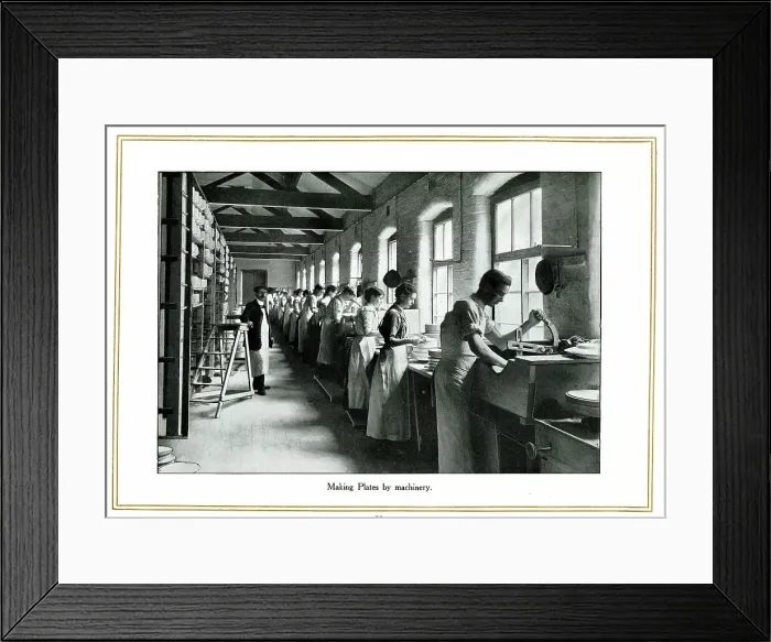 Framed Print : Making plates by machinery, Alfred Meakin Framed Print : Making plates by machinery, Alfred Meakin