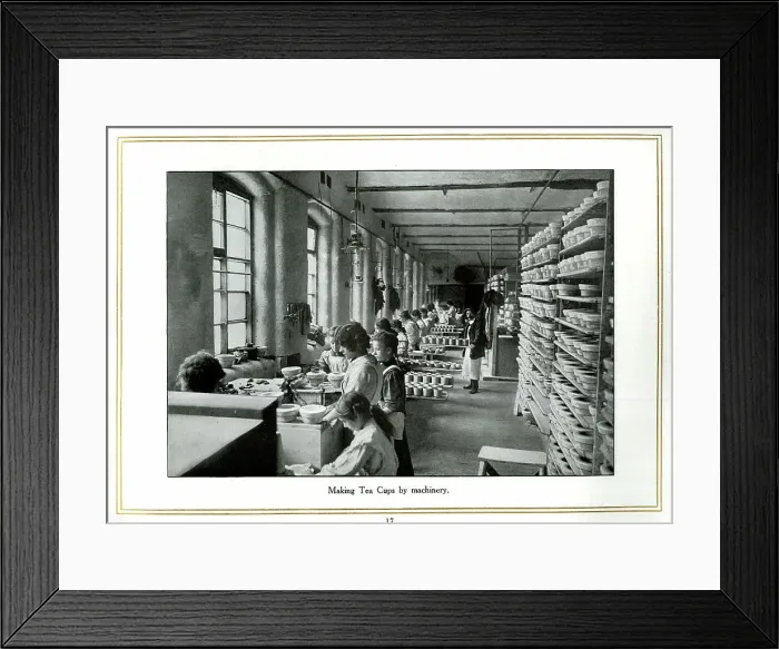 Framed Print : Making tea cups by machinery, Alfred Meakin Framed Print : Making tea cups by machinery, Alfred Meakin