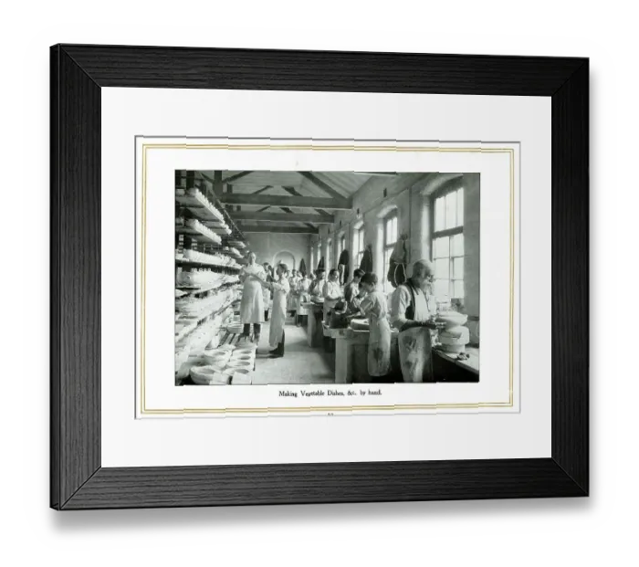 Framed Print : Making vegetable dishes etc by hand, Alfred Meakin Framed Print : Making vegetable dishes etc by hand, Alfred Meakin