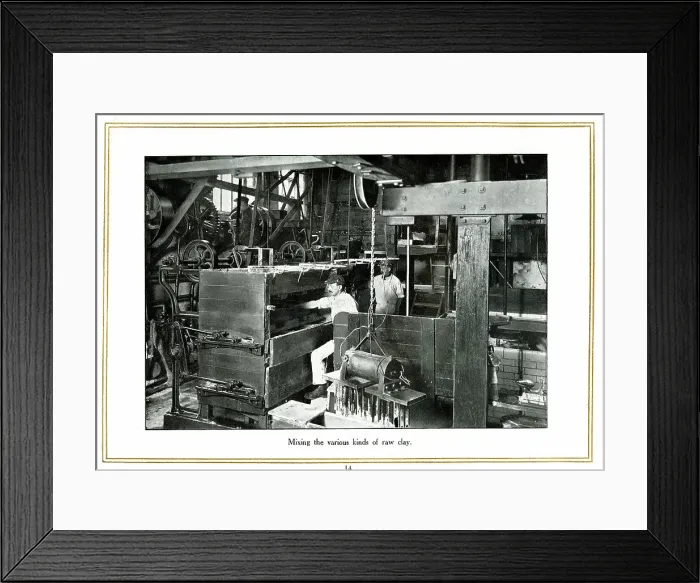 Framed Print : Mixing the various kinds of raw clay, Alfred Meakin Framed Print : Mixing the various kinds of raw clay, Alfred Meakin