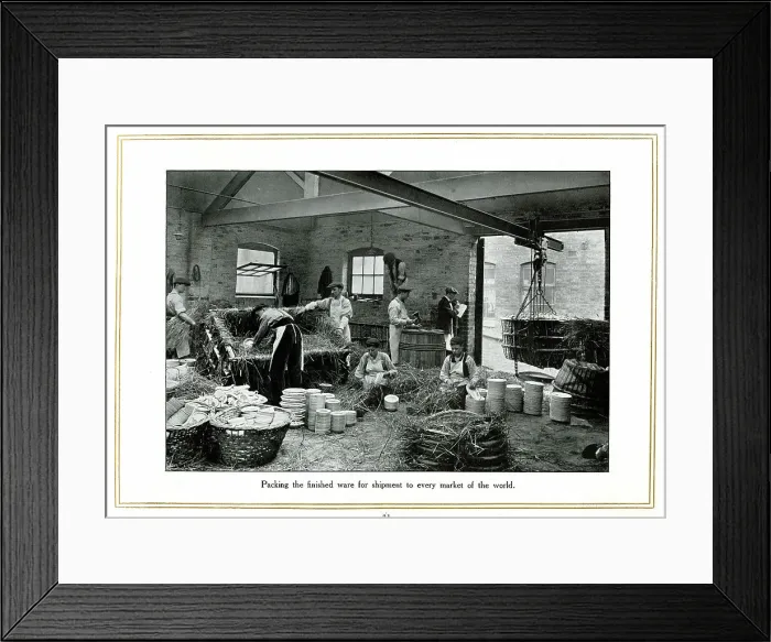 Framed Print : Packing the finished ware for shipment, Alfred Meakin Framed Print : Packing the finished ware for shipment, Alfred Meakin