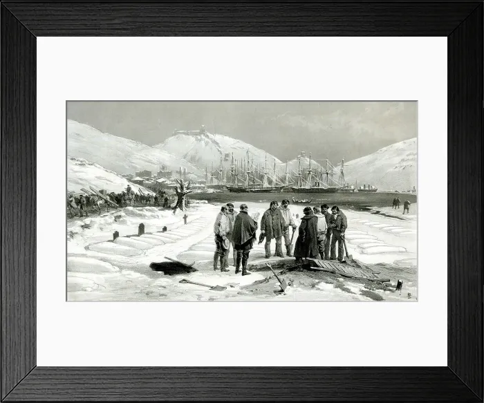 Framed Print : Graves at head of Harbour of Balaklava, Crimean War Framed Print : Graves at head of Harbour of Balaklava, Crimean War
