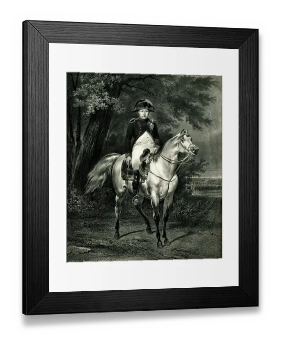 Framed Print : Napoleon Bonaparte on his horse Marengo Framed Print : Napoleon Bonaparte on his horse Marengo