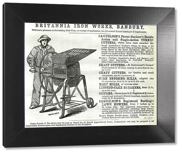 Advert, B Samuelson, Britannia Iron Works, Banbury