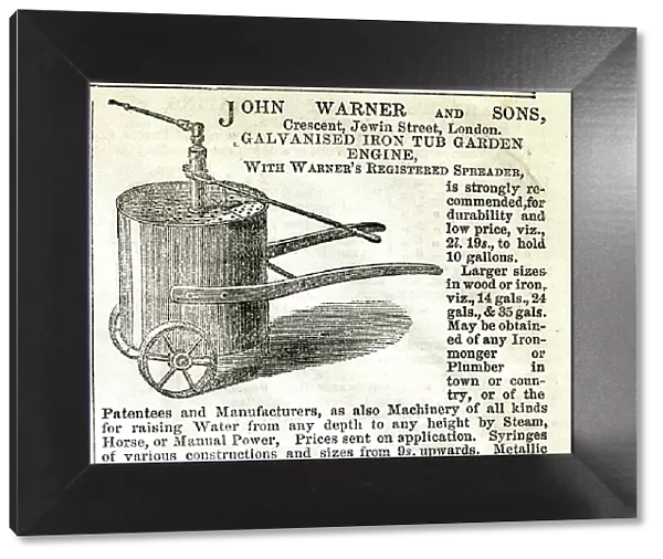 Advert, John Warner and Sons, London