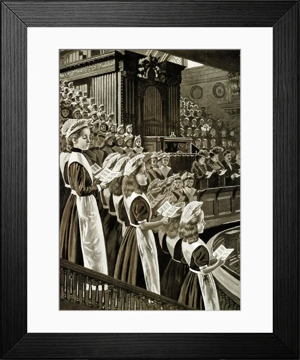 Framed Print : Christmas carol service, Foundling Hospital, London Framed Print : Christmas carol service, Foundling Hospital, London