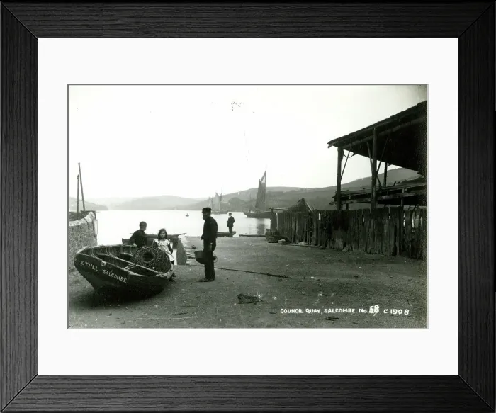 Framed Print : Council Quay, Salcombe, Devon Framed Print : Council Quay, Salcombe, Devon