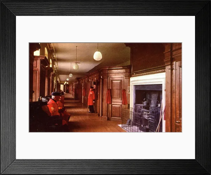 Framed Print : Chelsea Pensioners in a Long Ward, Royal Hospital, London Framed Print : Chelsea Pensioners in a Long Ward, Royal Hospital, London